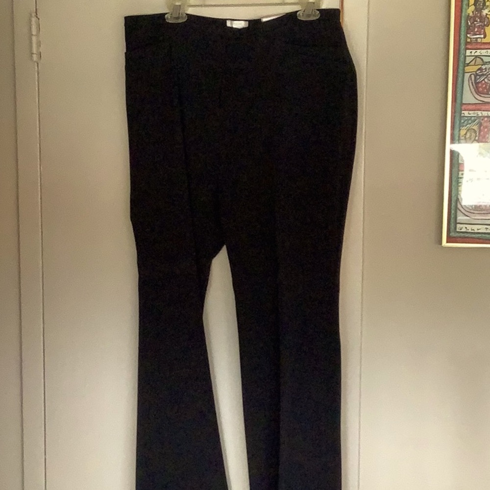 Black slacks, Chico ultimate fit Metro style.